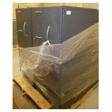 FOUR charcoal gray wardrobe lockers, metal, 23x23x52