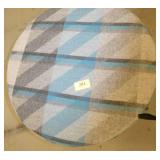 Nice blue and grey footstool/chair 24x24x19