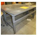 All steel workbench, adjustable height, 72x36