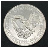 1985 Engelhard American Prospector 1 oz. Silver Round (.999 Fine Silver)