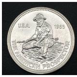 1985 Engelhard American Prospector 1 oz. Silver Round (.999 Fine Silver)