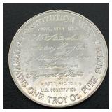 1973 U.S.S. Constitution 1 Troy Ounce Fine Silver Round