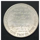 1973 U.S.S. Constitution 1 Troy Ounce Fine Silver Round