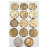 Lot of 14 $1 Coins