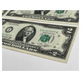 Lot of 6 Series 1976 "I" $2 Federal Reserve Notes