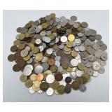 Huge Foreign Coin Lot - Antique Australian Pennies, Wheat Pennies, Euros, Japanese Yen, Yuan, Canadian, and More!