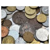 Huge Foreign Coin Lot - Antique Australian Pennies, Wheat Pennies, Euros, Japanese Yen, Yuan, Canadian, and More!