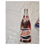 Pepsi-Cola Metal Sign (1992) and Glass Set