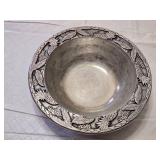 Wilton Silver Floral Engraved Bowl with Serving Utensils