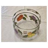 Hand-painted Romanian Lead Crystal Bowl by Fifth Avenue Crystal