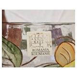 Hand-painted Romanian Lead Crystal Bowl by Fifth Avenue Crystal