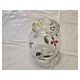 Hand-Painted Glass Jar with Lid