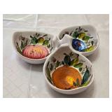 Ceramic Triangular Serving Dish Set from Italy