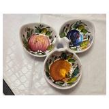 Ceramic Triangular Serving Dish Set from Italy