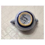 Hand-painted Ceramic Creamer and Sugar Bowl - With Floral Designs - Italy