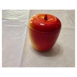 Ceramic Apple-Shaped Canister with Lid - 3.5" Tall