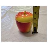 Ceramic Apple-Shaped Canister with Lid - 3.5" Tall