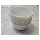 Lot of 5 White Milk Glass Bowls