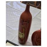 Vases with Floral Design and Framed Wall Art