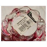 Peppermint Red Glass Candle Holders and Accessories