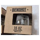 BenShot Pint and Wine Glass Set including 16 oz Pint Glass and 15 oz Wine Glass 4-Pack