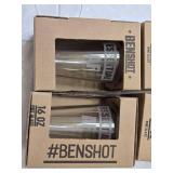 BenShot Pint and Wine Glass Set including 16 oz Pint Glass and 15 oz Wine Glass 4-Pack