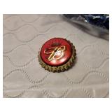 Budweiser and Bud Light Collectible includes a Bud Light glass, two miniature Budweiser bottles, and Bud-themed beaded necklaces in red and blue