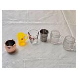 Copper Mug Shotglass, A&W Plastic Mini Mug, KISS Shot Glass, Metal Shot Glass