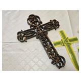 Lot of Religious Items including Crosses, Rosaries, and Keychain