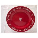 The Original Red Plate by Waechtersbach Germany