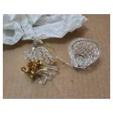 Delicate Glass Angel Figurines with Gold Accents
