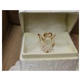 Delicate Glass Angel Figurines with Gold Accents