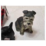 Small Scottish Terrier Figurines and Purse Set including Ceramic and Metal Dogs