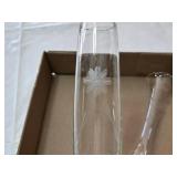 Set of Crystal Glassware Including Vases, Candle Holders, and Decorative Eggs