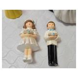Wedding and Princess Cake Toppers including Snow White, Bride and Groom, and Two Choir Kids