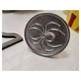 Minnesota Themed Home Decor Lot Including Metal Wall Art, Nordic Ware Cookie Stamp, and Menards Coffee Cups
