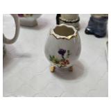 Collection of Decorative Porcelain and Ceramic Figurines and Items including a Richard Ginori trinket dish, a Homco figurine, and an Enesco figurine from 1982