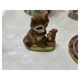 Collection of Decorative Porcelain and Ceramic Figurines and Items including a Richard Ginori trinket dish, a Homco figurine, and an Enesco figurine from 1982