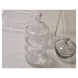 Glass Apothecary Jars and Bowl Set