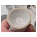 The Canton Collection Ceramics Silverware Holders, Egg Cups and Spoons