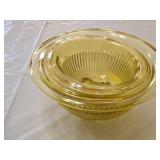 Set of Vintage Canary Yellow Glass Mixing Bowls