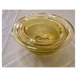 Set of Vintage Canary Yellow Glass Mixing Bowls