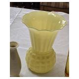 Lot of Vintage Yellow Shaded Vases and Decorative Items