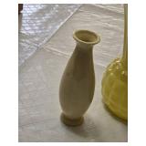 Lot of Vintage Yellow Shaded Vases and Decorative Items
