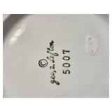 Lefton Hand-Painted Ceramic Basket and Planter Set 5007 & 5841