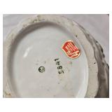 Lefton Hand-Painted Ceramic Basket and Planter Set 5007 & 5841