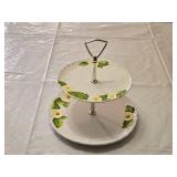 Lefton Two-Tier Porcelain Serving Stand 4120