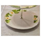 Lefton Two-Tier Porcelain Serving Stand 4120