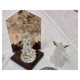 Crystal and Decorative Items Collection including Angel Figurines, Swan, and Vases