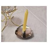 Crystal Home Decor Items including Bavarian Crystal Candle Holder, Princess House Lead Crystal Dish, and Various Glassware